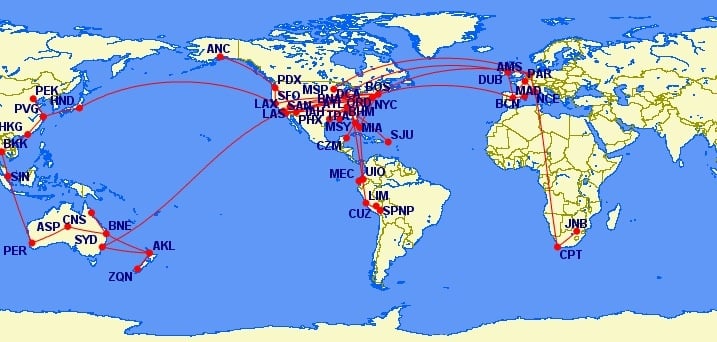 Map of my flight path