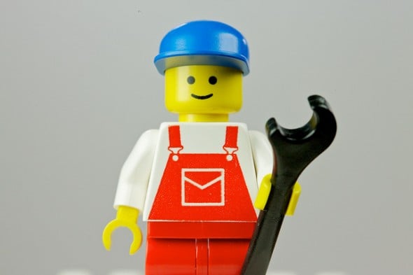 Lego with wrench, telling you to fix your unhealthy habits
