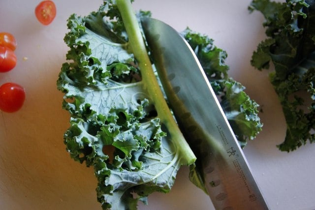 chop kale