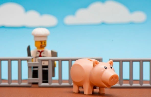 chef and lego pig