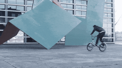 This gif shows a BMXer doing tricks, which is another road cycling can take you down.