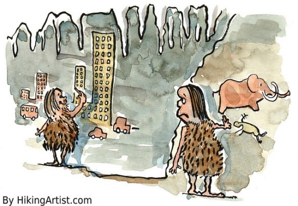 caveman wall painting
