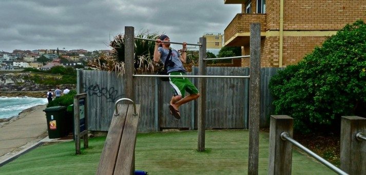 Want to stay in shape? Do pull-ups wherever you can.