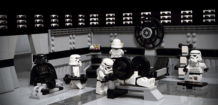 A gym like this is a unconfined way to strength train, as Darth Vader knows. 