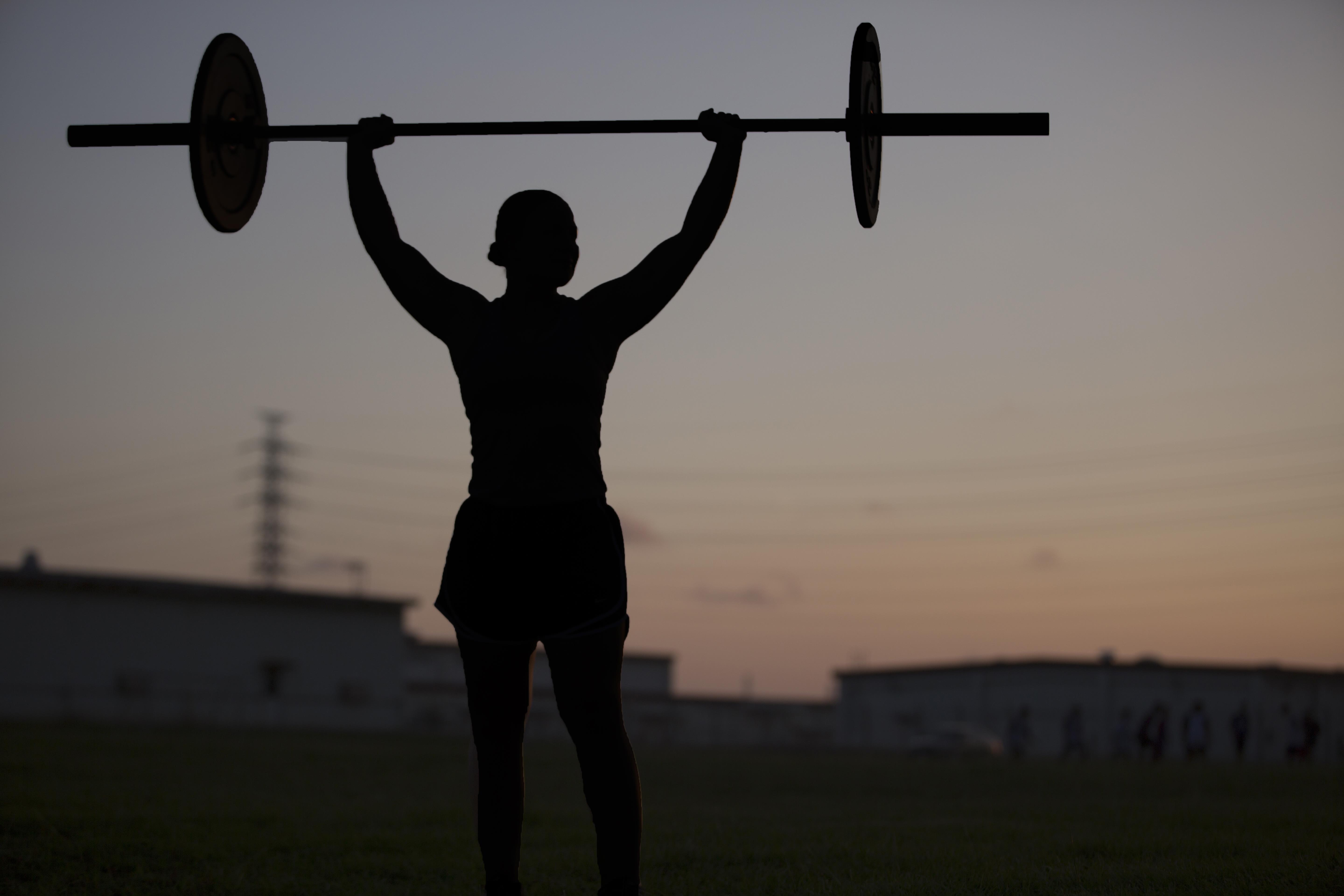 overhead press dusk - Strength Training for Women (7 )
