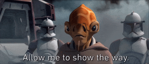 A gif of a Jedi saying "allow me to show the way."