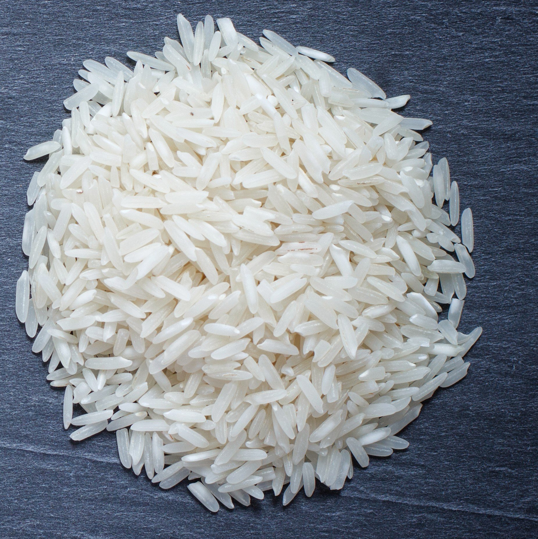 In one corner, we have white rice!