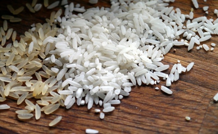 Rice On White