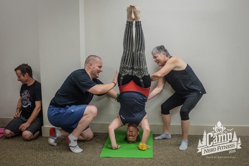 At Camp NF, people did handstands, like so.