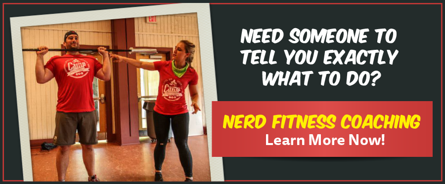 Bannière de coaching de fitness Nerd