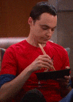 Sheldon knows how amazing squats are for you, as demonstrated by this clever smile. 