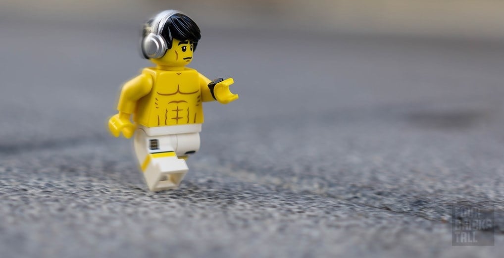 Is this LEGO eating pasta to fuel his workouts?