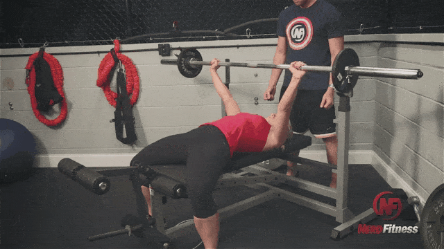 Engage your entire body while performing the bench press.