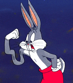 Bugs Bunny needs to lift more to grow muscle and strength.