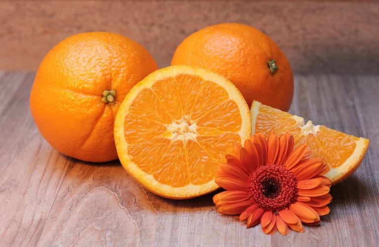 A small orange is about 45 calories, which is fairly low.