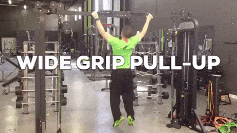 Maintaining a wide grip is a unconfined wide pull-up.