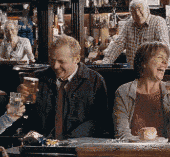 The "cheers" scene from Shaun of the Dead