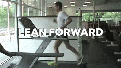 A gif showing you proper running form for your Hovel to 5K (lean forward).