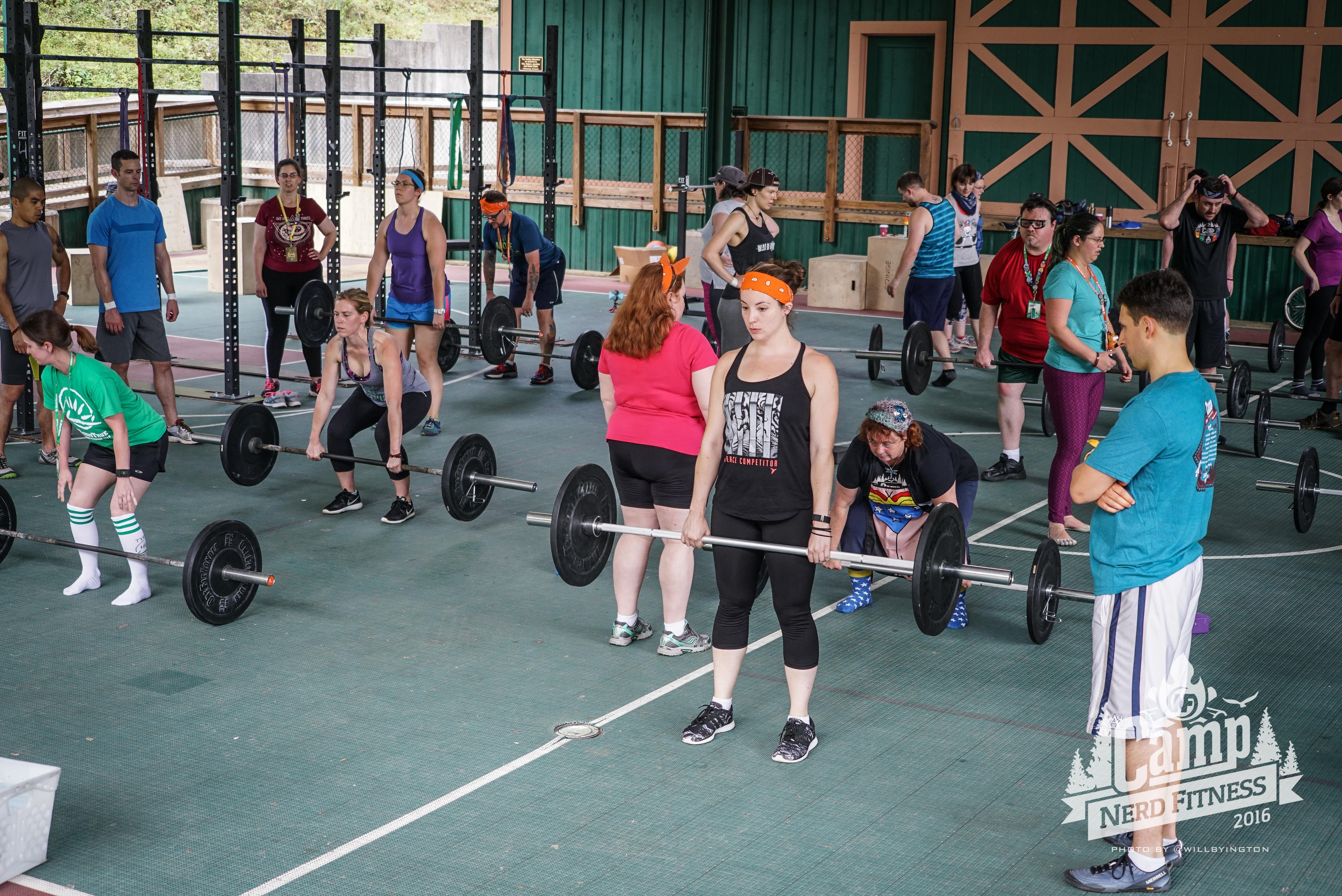 It was awesome to see so many women lifting weights at camp!