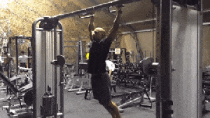 A kipping pull-up which you'll see at crossfit