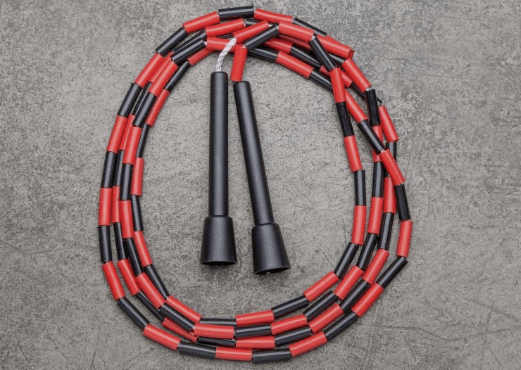 The beaded jump rope shown here is likely what you came across during grade school.