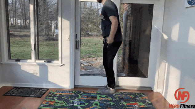 This gif shows Coach Matt doing two rope revolutions per single hop.