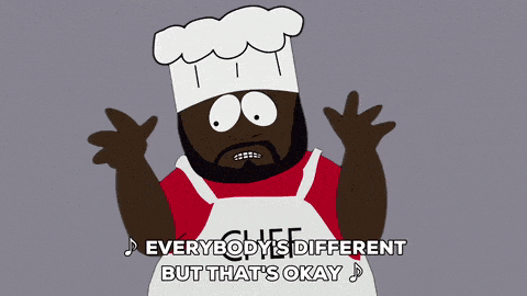 Chef saying "Everybody's different, but that's okay."