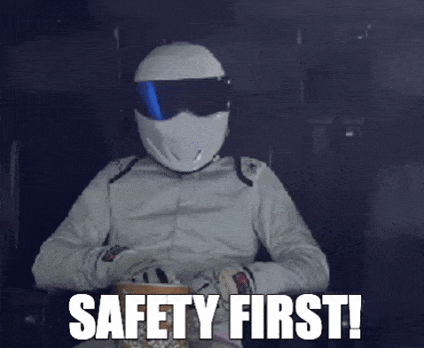 While the gif is right, safety first, the helmet here might be a little much for the gym.