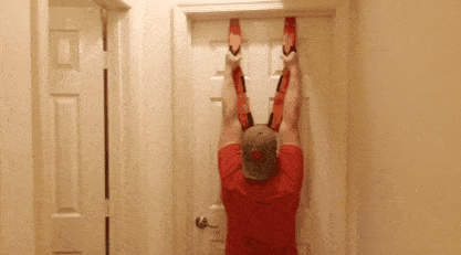 This gif shows Coach Jim using Forearm Forklift straps to do this pull-up alternative.