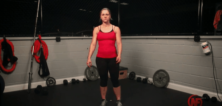 As Coach Staci shows here, a reverse lunge has you stepping your foot behind you for the movement.