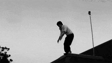 A gif of a parkour jump