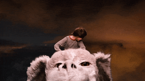 A gif from the Never Ending Story with a "win" face.