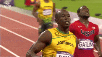 a gif of Usian Bolt