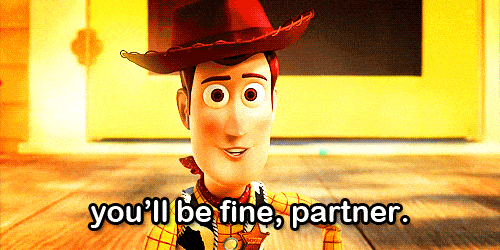 A gif of Woody saying "You'll be fine"