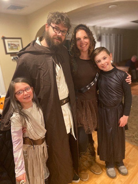 Megan and family dressed up as Star Wars characters