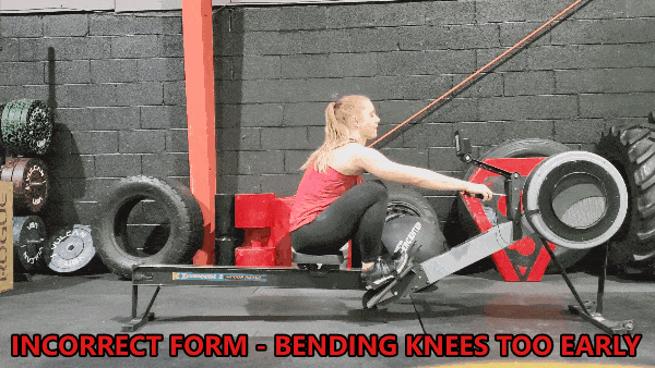row machine rebending knees too early - How to Use a Rowing Machine (3 Workouts)